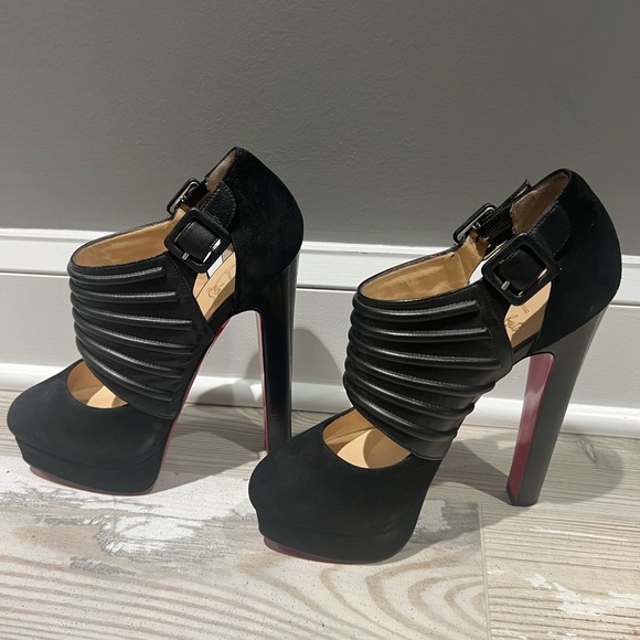 Christian Louboutin Shoes - Christian Louboutin Black Platform Pumps with Red Soles
